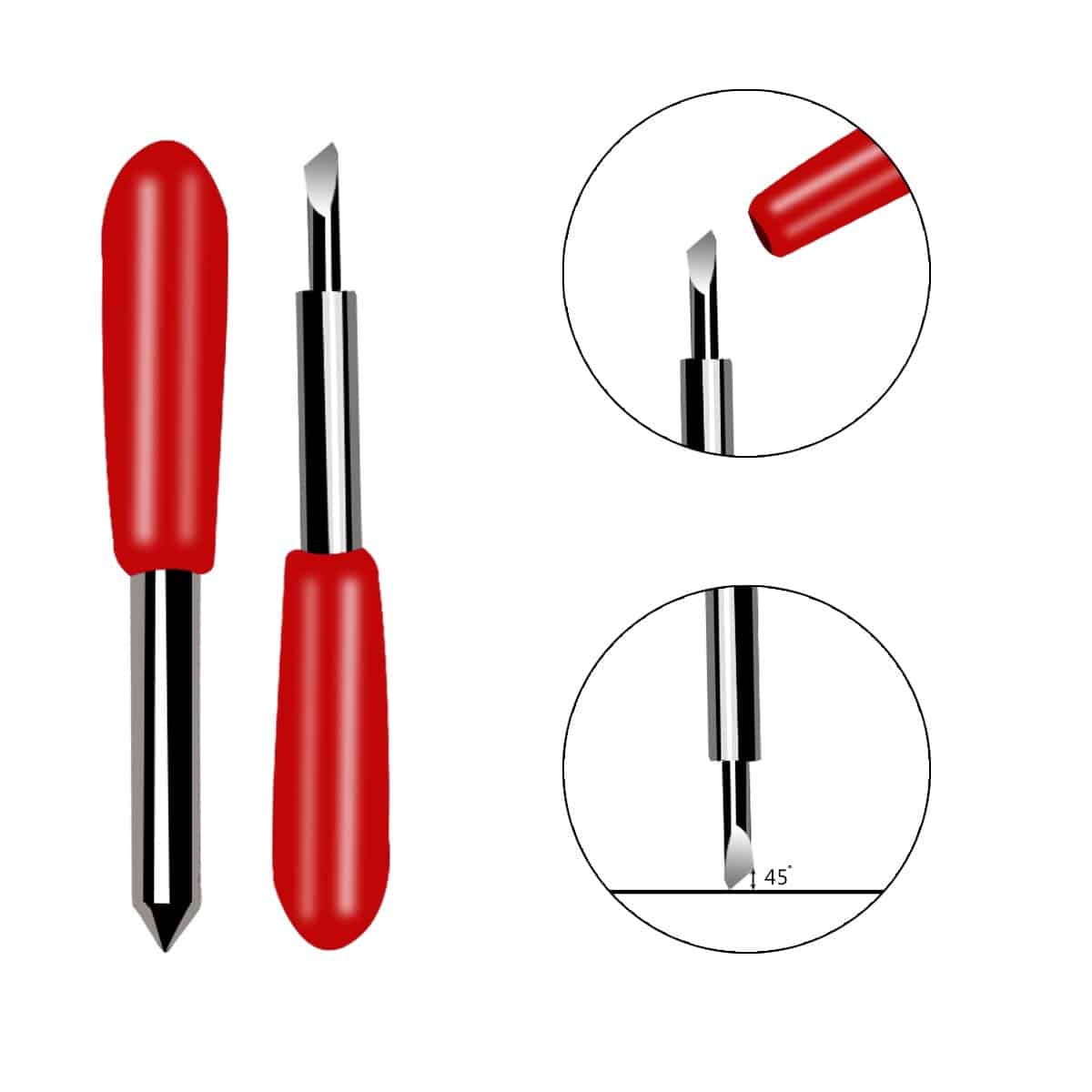 30 Pack Replacement Blades for Explore Air 2 Vinyl Cutting Blade 45 Degree Cutting Plotter - Image 3