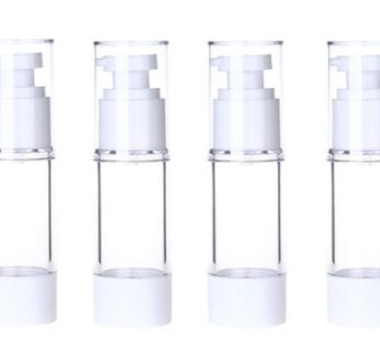 4PCS 1 oz / 30ML Transparent Empty Refillable Airless Vacuum Pump Bottles Press Jar Pot Co