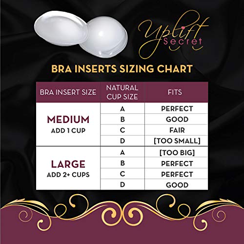 Uplift Secret Silicone Bra Inserts - Clear Gel Push Up Breast Pads - Bra Padding Bust Enha - Image 3