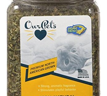Our Pets Premium Catnip – 2.25 oz Jar of High Potency Catnip – 100% North American Grown