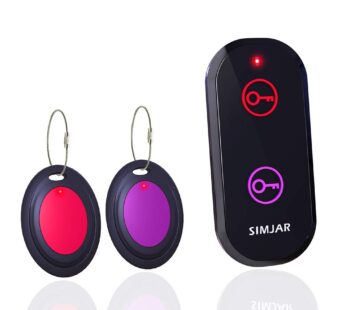 Basic Key Finder with 2 Receivers & 1 Remote, Simjar Wireless Remote Control RF Key Finder