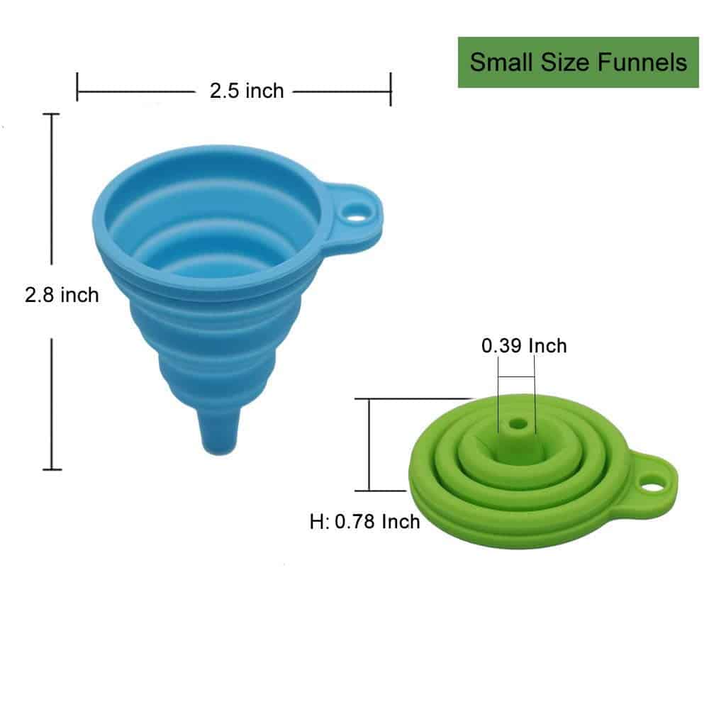 KongNai Kitchen Funnel Set 4 Pack, Small and Large, Kitchen Gadgets Accessories Foldable S - Image 4