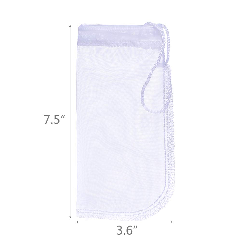ALEGI Media Filter Bag Aquarium Extra Fine,Reusable 180 Micron Drawstring Mesh Filter Bags - Image 3
