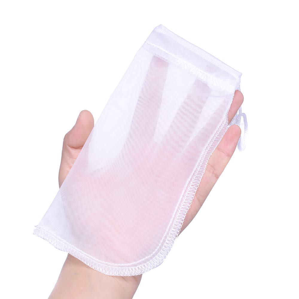 ALEGI Media Filter Bag Aquarium Extra Fine,Reusable 180 Micron Drawstring Mesh Filter Bags - Image 4