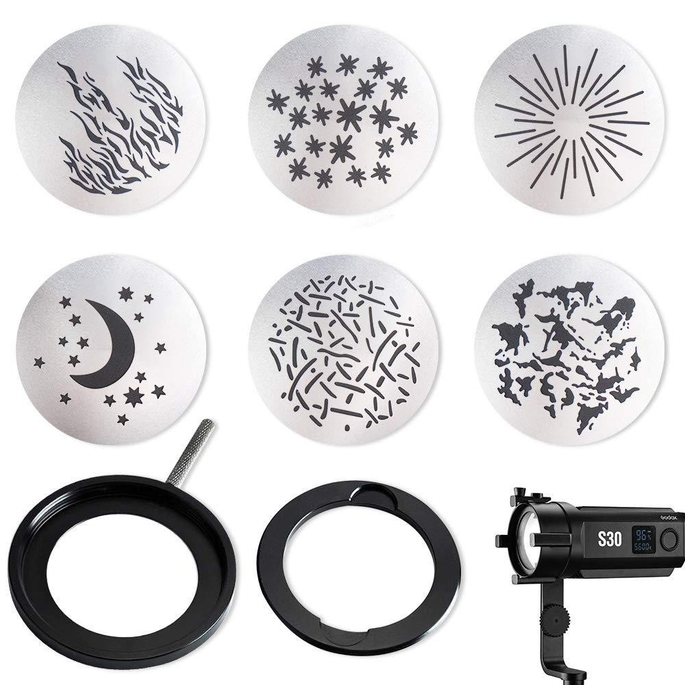 GODOX SA-09-001 GOBO Sets for S30 LED Light Creative Effects (SUSA09001) - Image 3