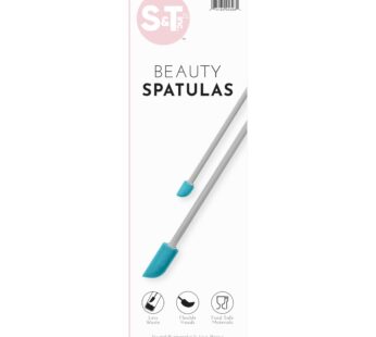 S&T INC. Makeup Spatulas, Large and Mini Spatula for Cosmetics and Skin Care, 2 Piece Set,