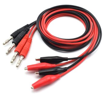 SDTC Tech Banana Plug to Alligator Clip Test Leads 1m Length Crocodile Clip Wire Cable Set