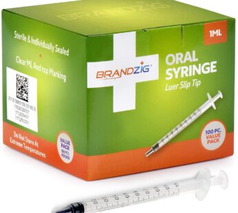 1ml Oral Syringe – 100 Pack – Luer Slip Tip, No Needle, Sterile Individually Blister Packe