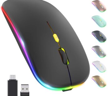 ?Upgrade? LED Wireless Mouse, Slim Silent Mouse 2.4G Portable Mobile Optical Office Mouse