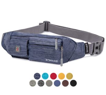 ZOMAKE Crossbody Fanny Pack for Women Men:Small Runners Belt Bag with Adjustable Strap – F