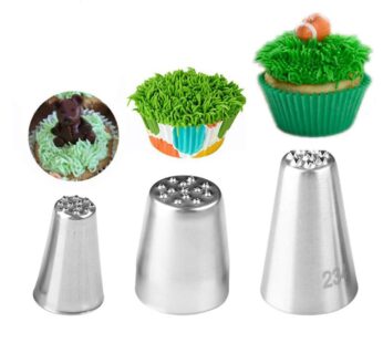 Symphony Wire Tips, Stainless Steel Icing Piping Nozzles For Pastry Fondant Tools (Grass)