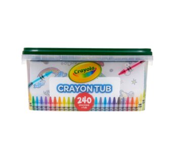 Crayola Crayon Tub – 120 Colors (240ct), Bulk Crayon Set for Classrooms, Kids Coloring & A