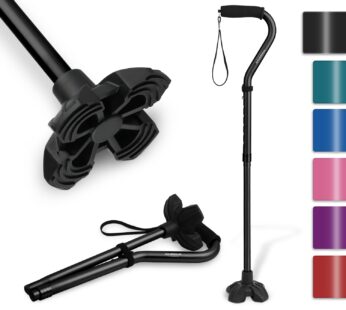 KINGGEAR F1 Walking Cane for Women & Men, Lightweight & Sturdy Offset Walking Stick, Large
