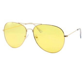Mens Large Aviator Yellow Lens Sunglasses – Colored Tint Lens