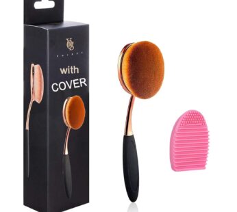 Large Rose Gold Foundation contour Round Toothbrush Dust Free Oval Makeup Brushes ink blen