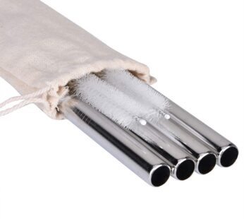 Littlegood Extra Wide Stainless Steel Reusable Straws 1/2″ Metal Drinking Straw Fat Boba T