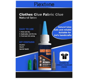 Plextone 1 Min Quick Bonding Fast Dry Sew Glue Liquid Reinforcing Adhesive Speedy Fix for