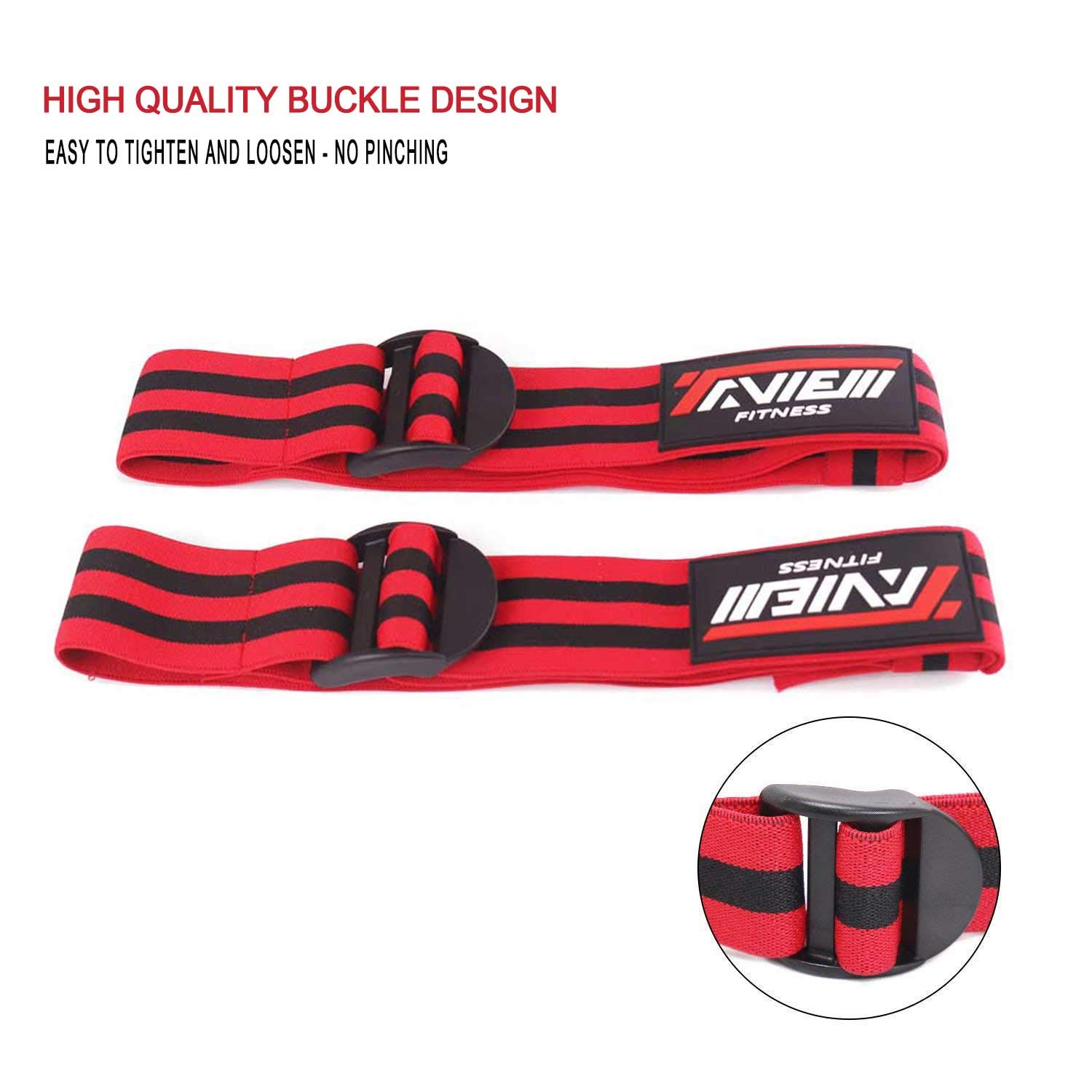 TAVIEW Occlusion Bands,4 Pack (2 Bicep Bands,2 Leg Bands), Comfortable Elastic Bands for B - Image 3