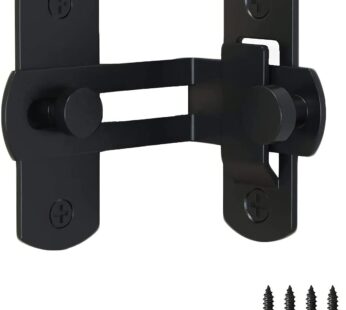 WAYDA Barn Door Lock, 90 Degree Right Stainless Steel Angle Door Latch Buckle for Doors an