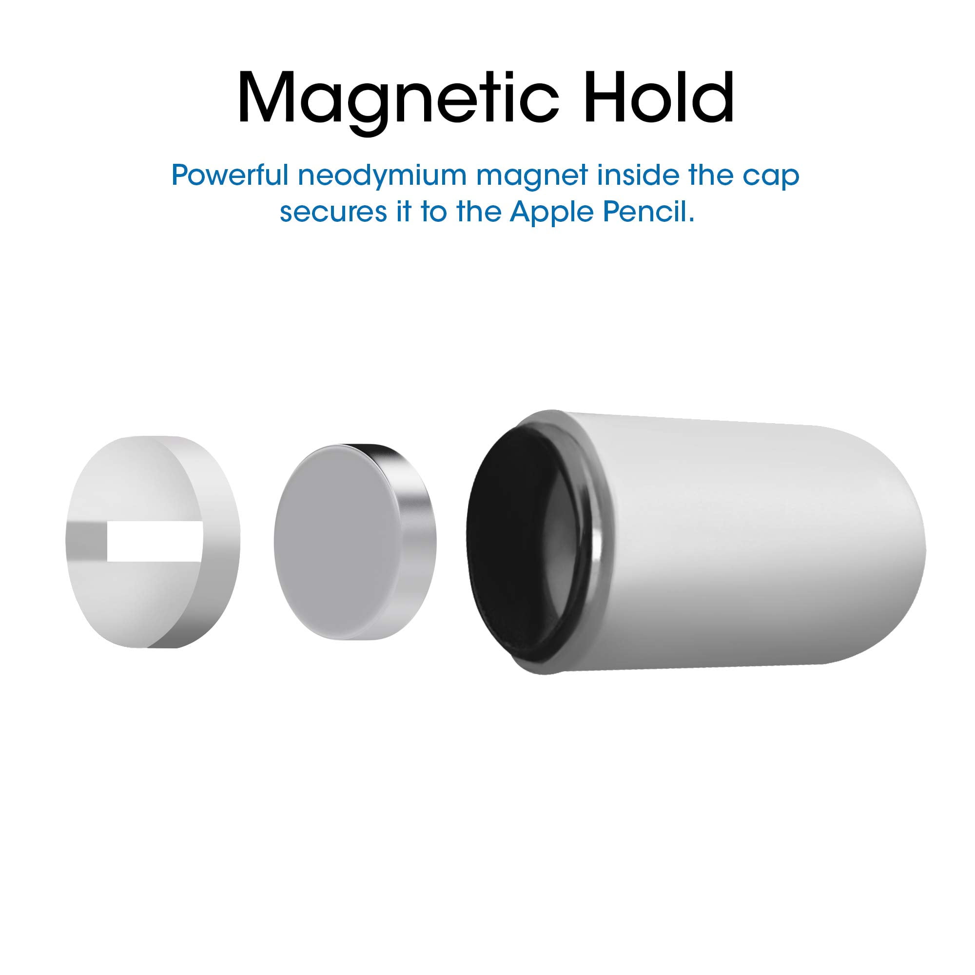 TechMatte Magnetic Replacement Cap Compatible with Apple Pencil 1st Generation (with Cap H - Image 2