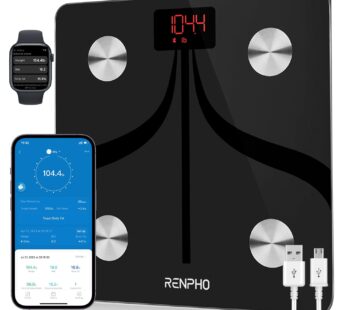 RENPHO Elis 1 Body Fat Scale, USB Rechargeable Digital Bathroom Scale, Smart Bluetooth Wei