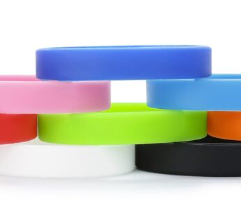 MoMolly Silicone Wristbands Rubber Bracelets Charms Adult 12Pcs Mixed Colors Blank Sports