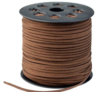 Wobe 100 Yards Suede Cord, Leather Cord 2.6mm x 1.5mm Suede Lace Faux Leather Cord with Ro