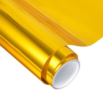 VINYL FROG Gold Chrome Vinyl – 12″x60″ Glossy Mirror Adhesive Vinyl Roll Gold Permanent Me