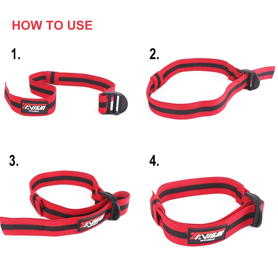TAVIEW Occlusion Bands,4 Pack (2 Bicep Bands,2 Leg Bands), Comfortable Elastic Bands for B - Image 5