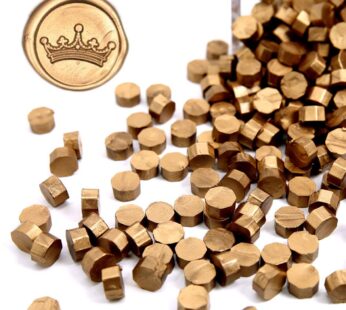 UNIQOOO 180 Pcs Metallic Antique Gold Box Sealing Wax Beads Nuggets for Wax Seal Stamp, Gr