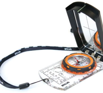 Silva Ranger 2.0 Advanced Compass with Mirror, Slope Card, and Distance Lanyard, Orange