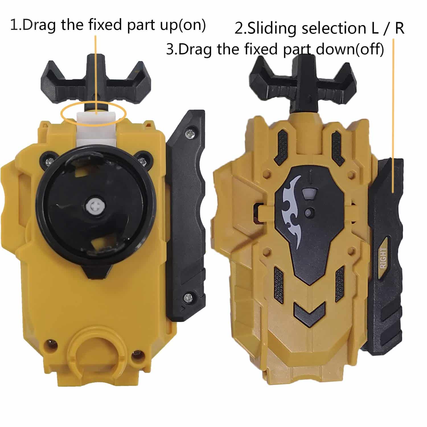 Speder Bey Gyro Blades Launcher and Grip, Light Sparking Battling Burst String Launcher Gy - Image 4