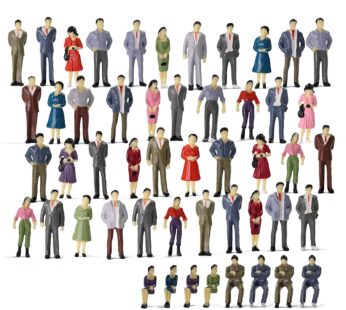 P50 Model Trains Architectural 1:50 O Scale Painted Figures O Gauge Sitting and Standing P