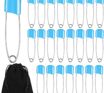 50 Pieces Diaper Pins Baby Safety Pins 2.2 Inch Plastic Head Cloth Diaper Pins with Lockin