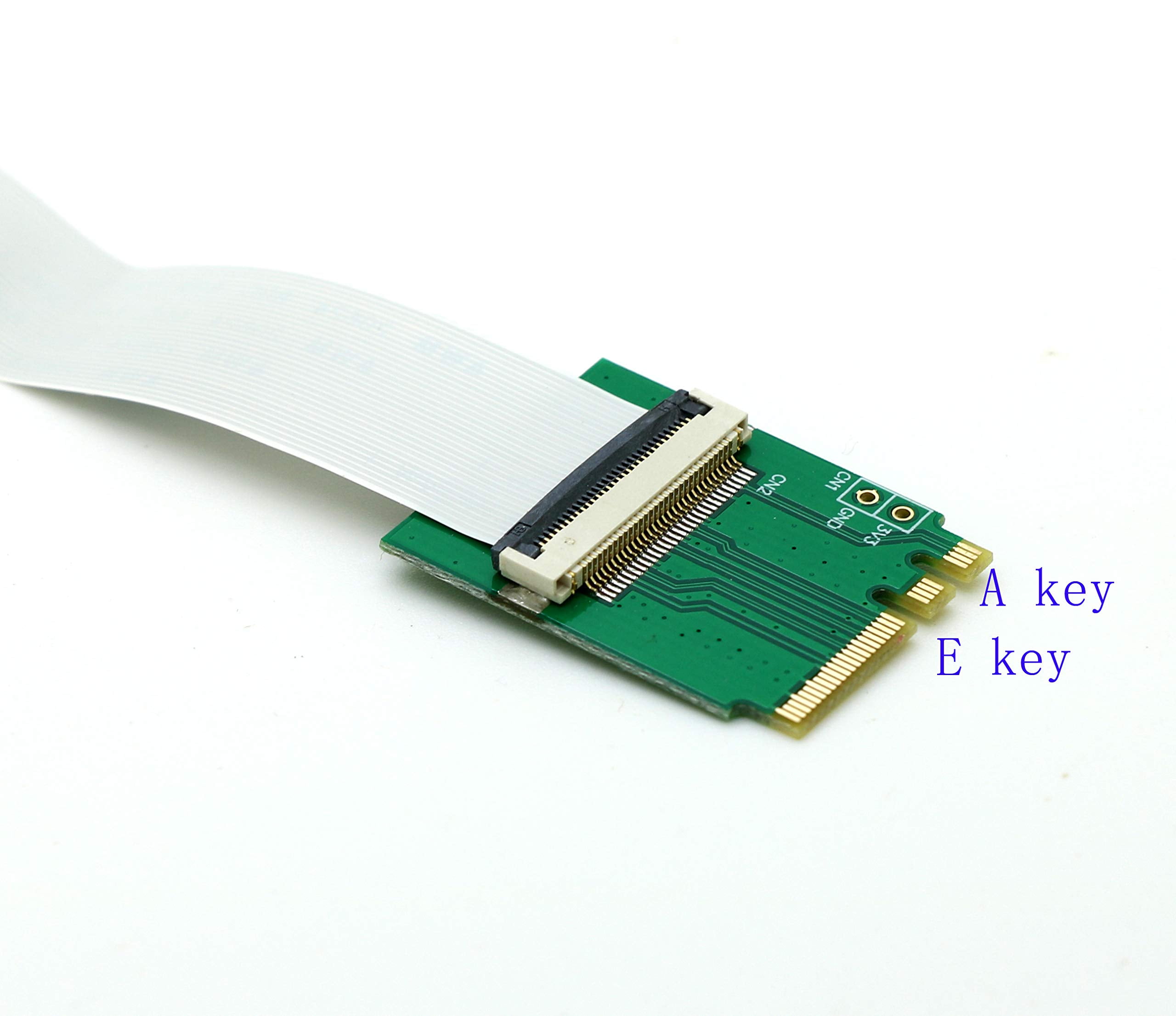 Sintech PCI-E Express X1/UB to M.2 A/E Key Adapter Card with FPC Cable - Image 3