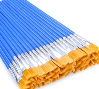 50 Pcs Flat Paint Brushes for Touch Up, Anezus Small Paint Brushes for Classroom Crafts Pa