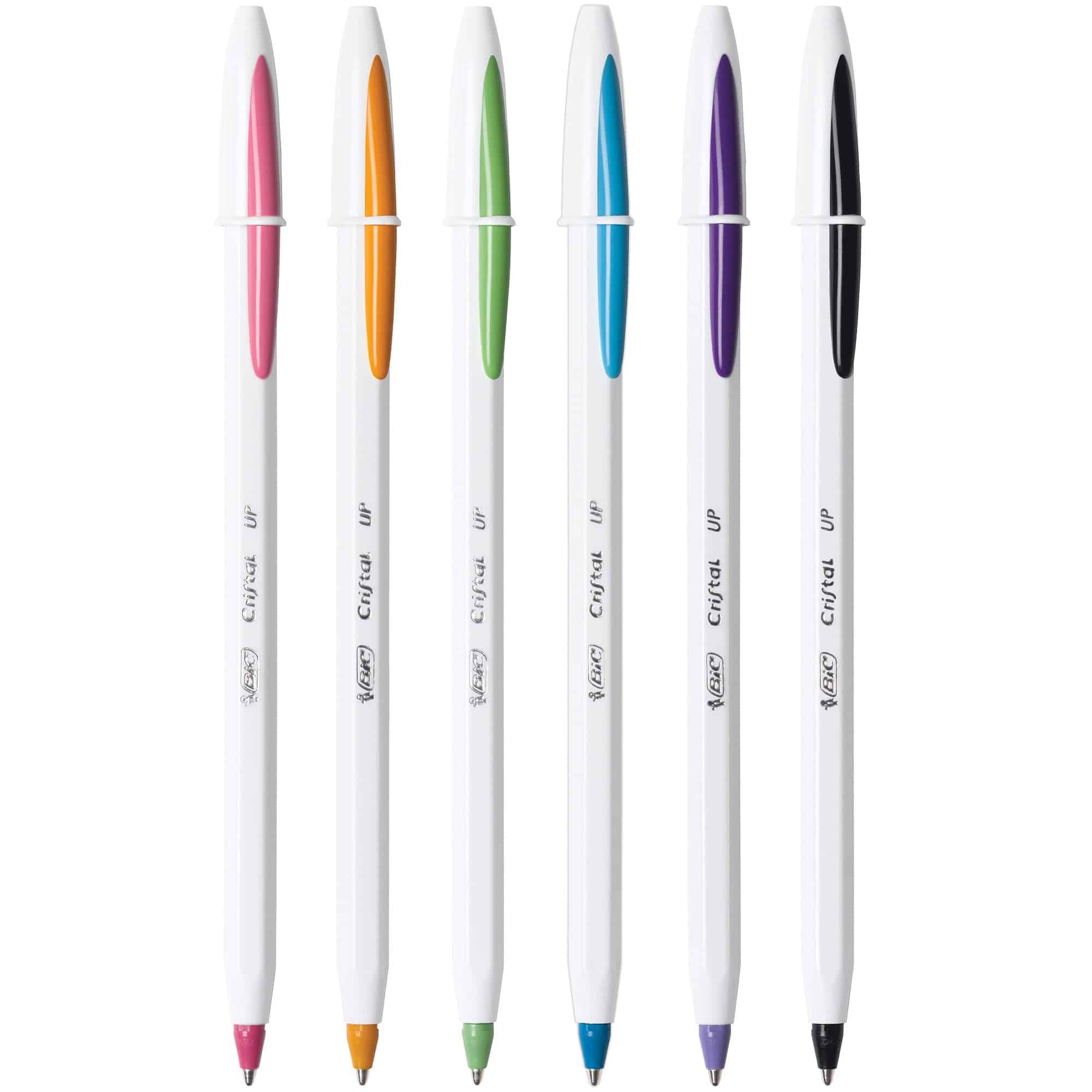 BIC Cristal Up Ballpoint Pen, Medium Point (1.2mm) Distributes Ink Evenly, Assorted Colors - Image 2