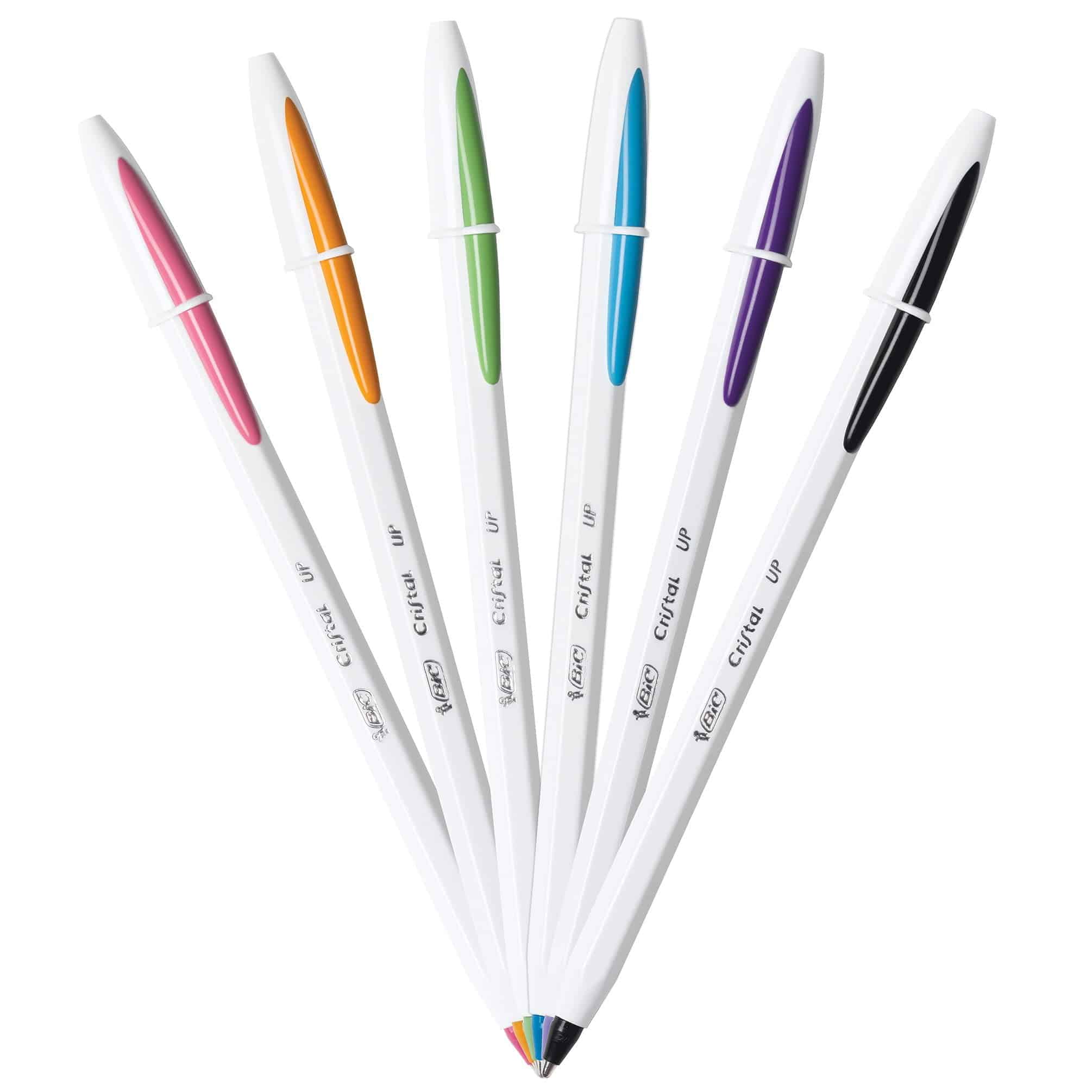 BIC Cristal Up Ballpoint Pen, Medium Point (1.2mm) Distributes Ink Evenly, Assorted Colors - Image 3
