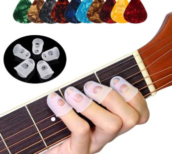 Guitar Fingertip Protectors – 40 Pcs Silicone Guitar Finger Guards Protection Covers Caps