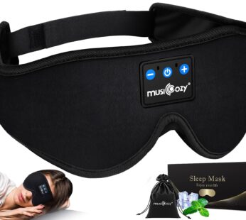 MUSICOZY Sleep Headphones Bluetooth 5.2 Headband Sleeping Headphones Sleep Eye Mask, Wirel