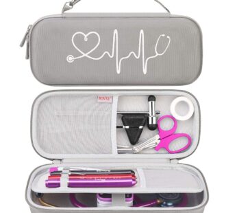 BOVKE Hard Stethoscope Case for 3M Littmann Classic III, Lightweight II S.E, Cardiology IV