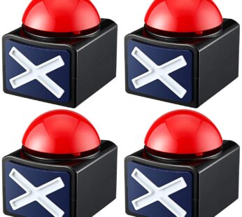 4 Packs Game Answer Buzzers, Buzzer Alarm Buttons with Sound and Light, Quiz Game Show Par