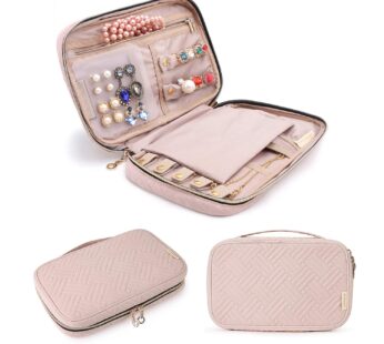 BAGSMART Jewelry Organizer Case Travel Jewelry Storage Bag for Necklace, Earrings, Rings,