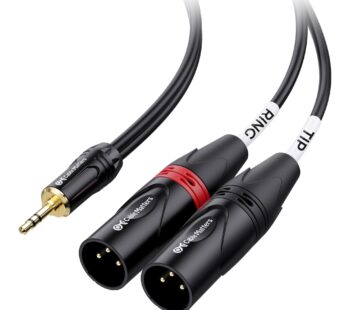 Cable Matters 3.5mm 1/8 Inch TRS to 2 XLR Cable 6 ft, Male to Male Aux to Dual XLR Breakou