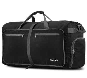 Gonex 150L Large Foldable Travel Duffle Bag with Shoes Compartment, Packable Lightweight W