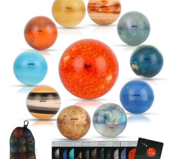 Solar System Stress Ball for Kids and Adult 11 Piece, with mesh Storing Bag, Anti Stress S
