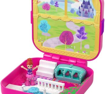 Polly Pocket Hidden Hideouts Lil’ Princess Pad Compact with Princess-Themed Punch Out Pape