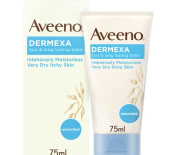 Aveeno Dermexa Fast and Long Lasting Balm, Intensely Moisturises and Soothes, For Very Dry