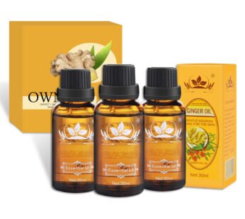 Ownest 3 Pack Ginger Massage Oil,100% Pure Natural Lymphatic Drainage Ginger Oil,SPA Massa