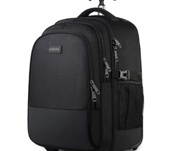 YOREPEK Backpack with Wheels, Large Rolling Backpack for Men Women, Water Resistant Busine